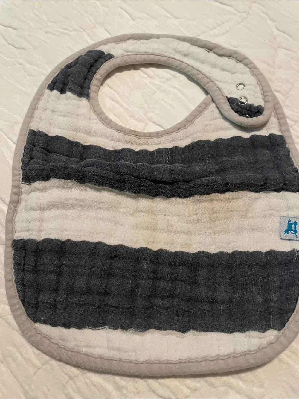 aden + anais Muslin Baby Bibs - Navy, Gray, Cream, Orange
